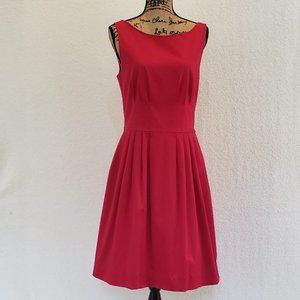 Kate Spade ♠ New York Pleated Fit & Flare Magenta Pink Dress